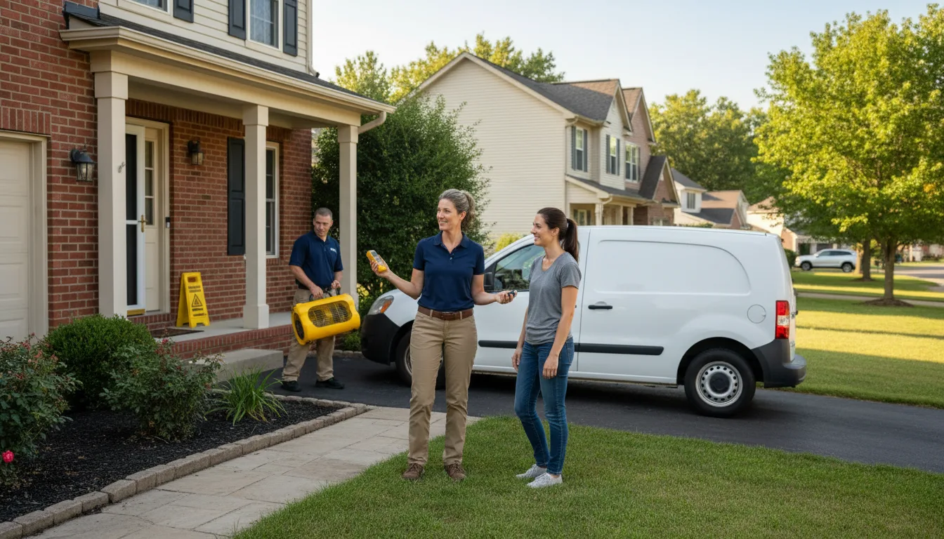 Residential water damage restoration in Bascom, FL